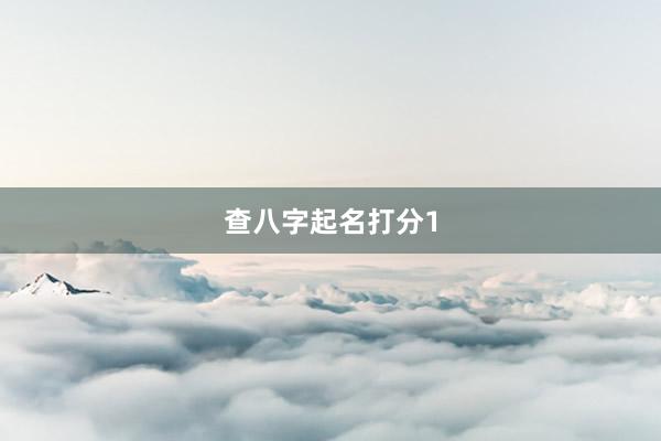 查八字起名打分1
